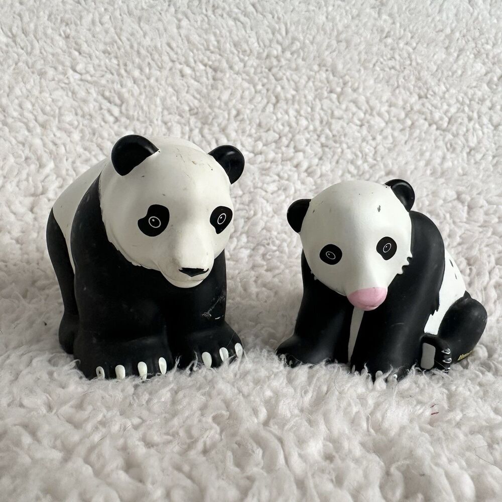 Fisher Price Little People Zoo Talkers Panda Lot Of 2 Dad Baby Figure Toy